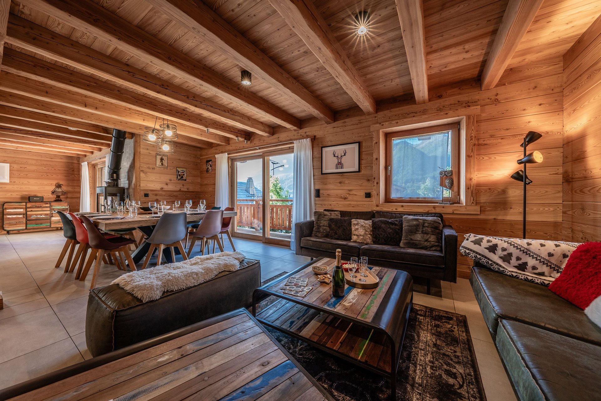 salon sale à manger Chalet Cosy Serre Chevalier le Flocon