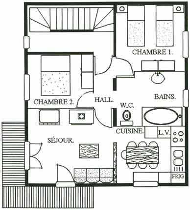 Implantation de l'appartement