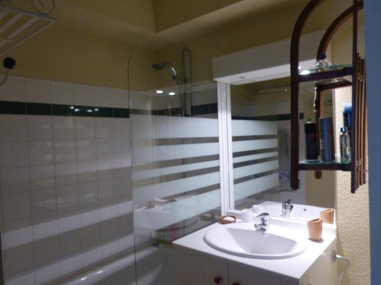 Salle de bain avec baignoire
