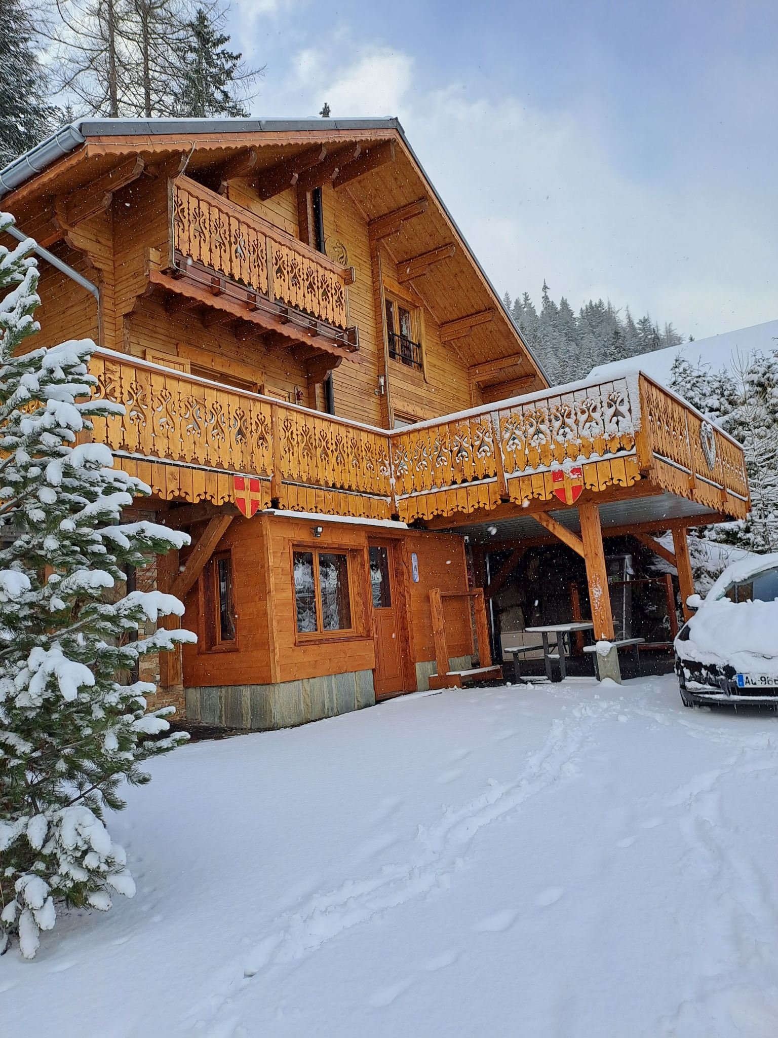 Notre chalet sous la neige