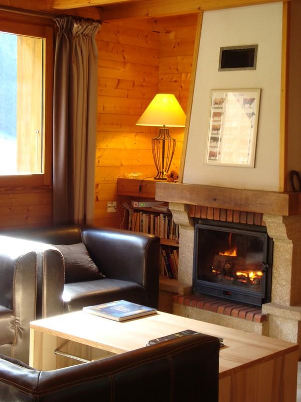 L AMBIANCE DU CHALET AVEC SA CHEMINEE BOIS EN OPTION