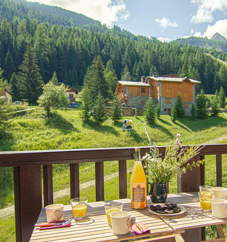 balcon en été