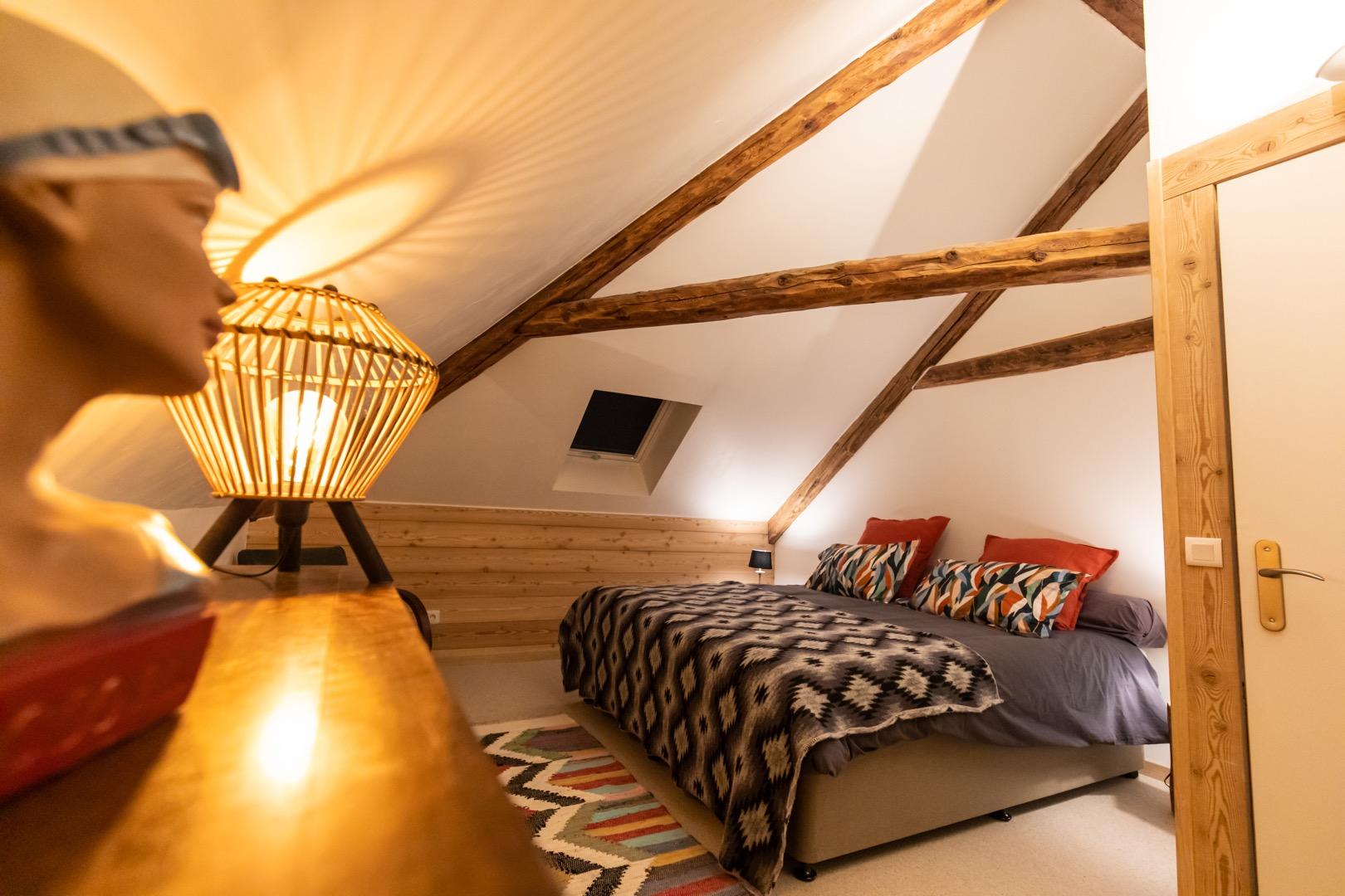 Chambre double lit en 180