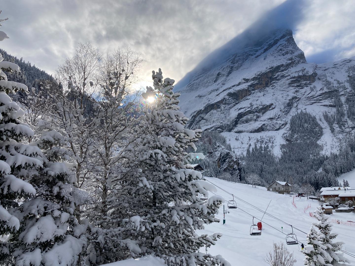 Retour ski aux pieds