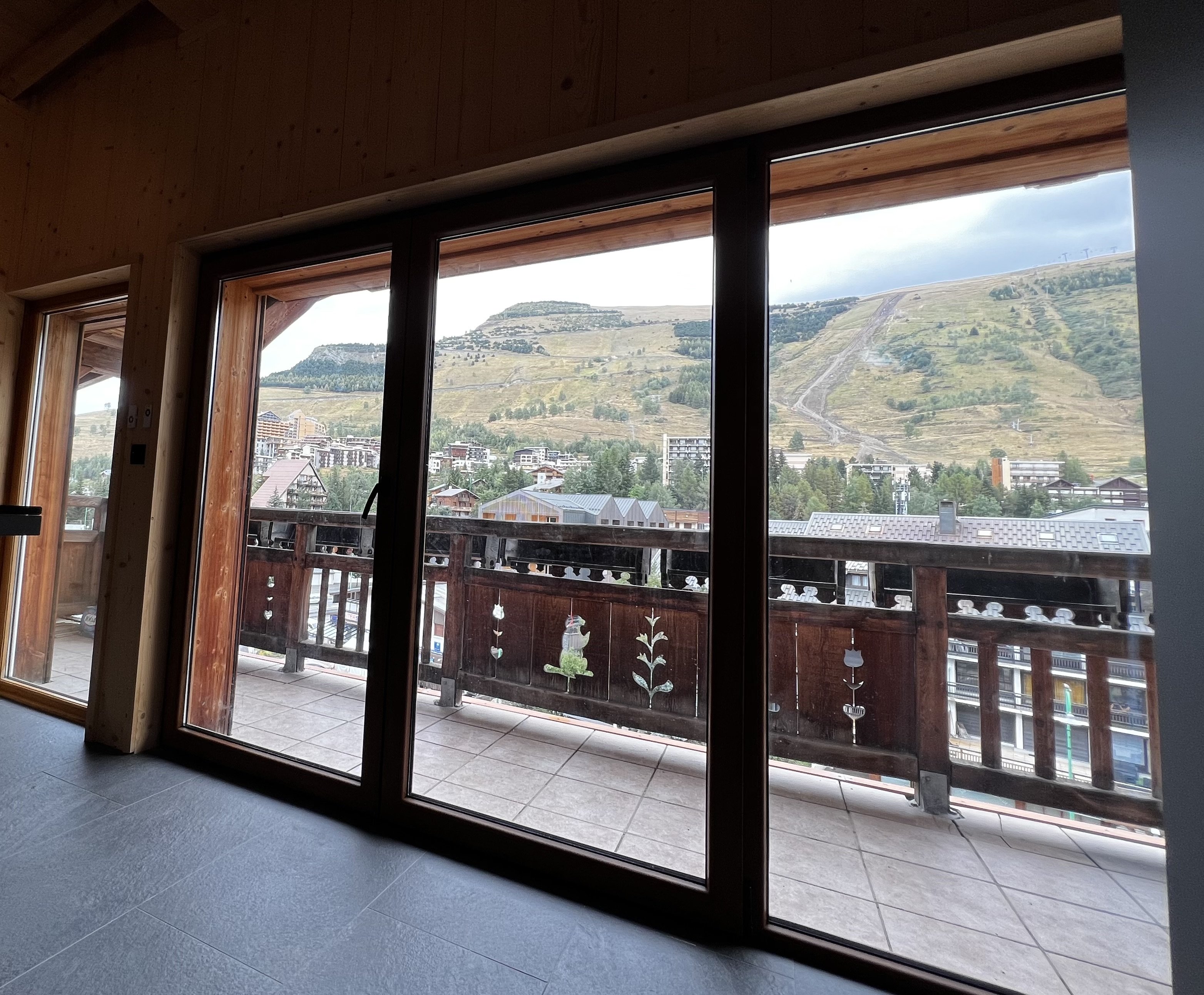 Vue du balcon de la cuisine