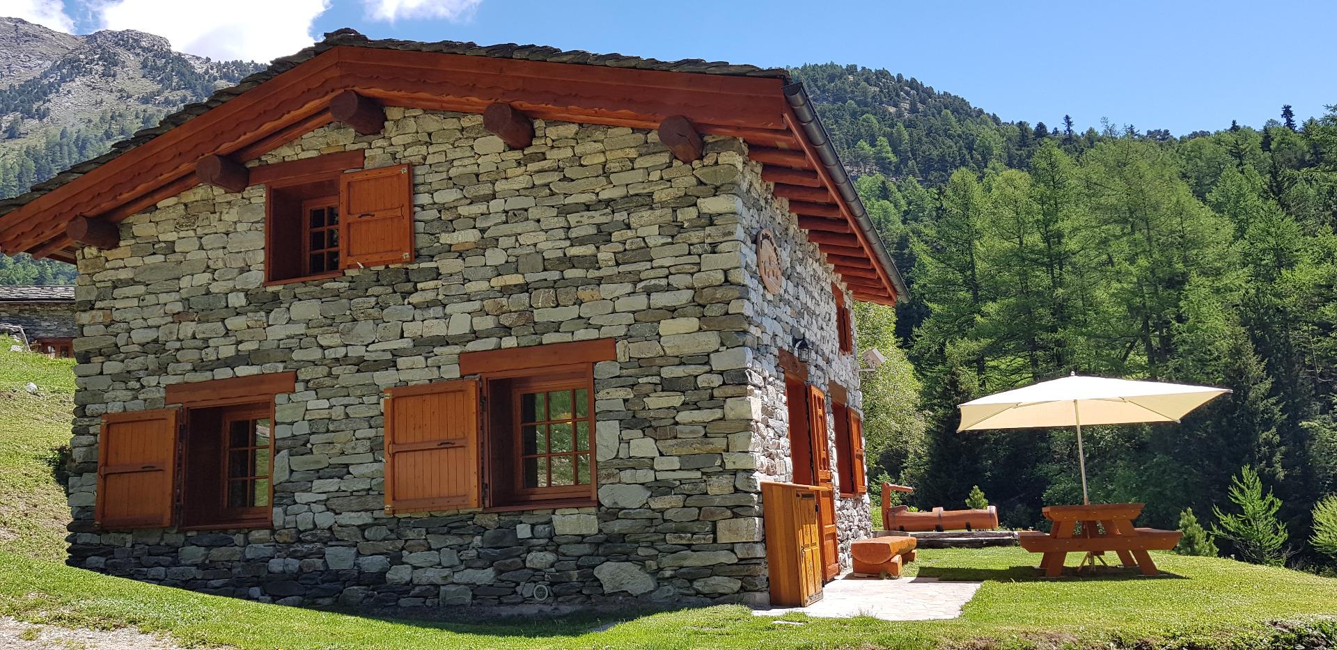 Chalet orienté plein sud .
