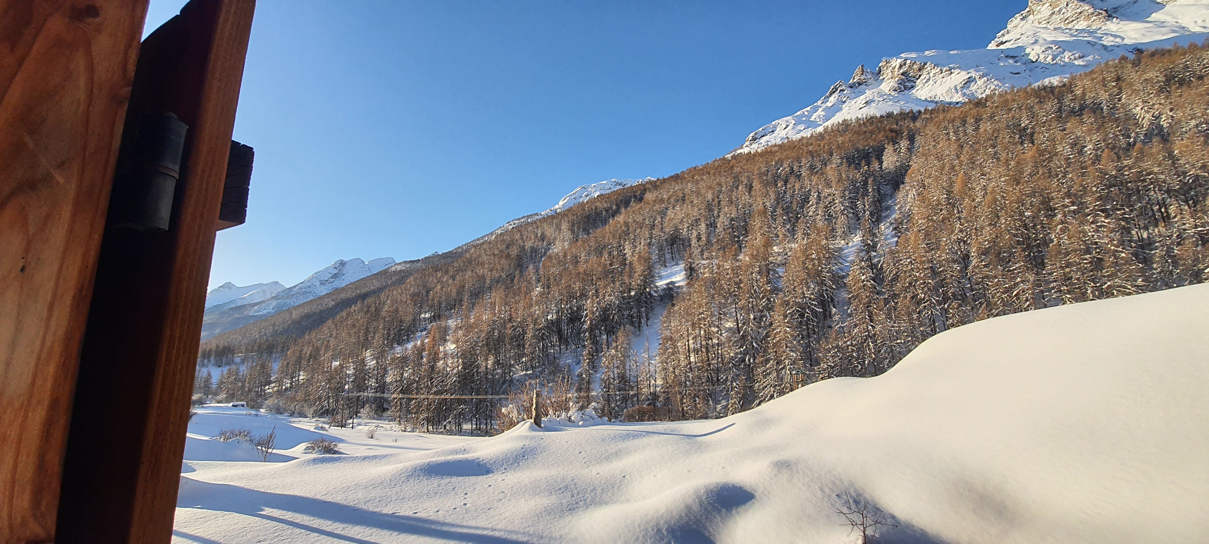 Vue depuis les fenêtres du chalet 