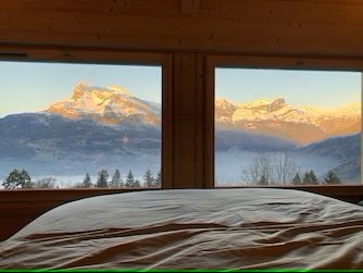 Vue depuis le lit de la suite parentale