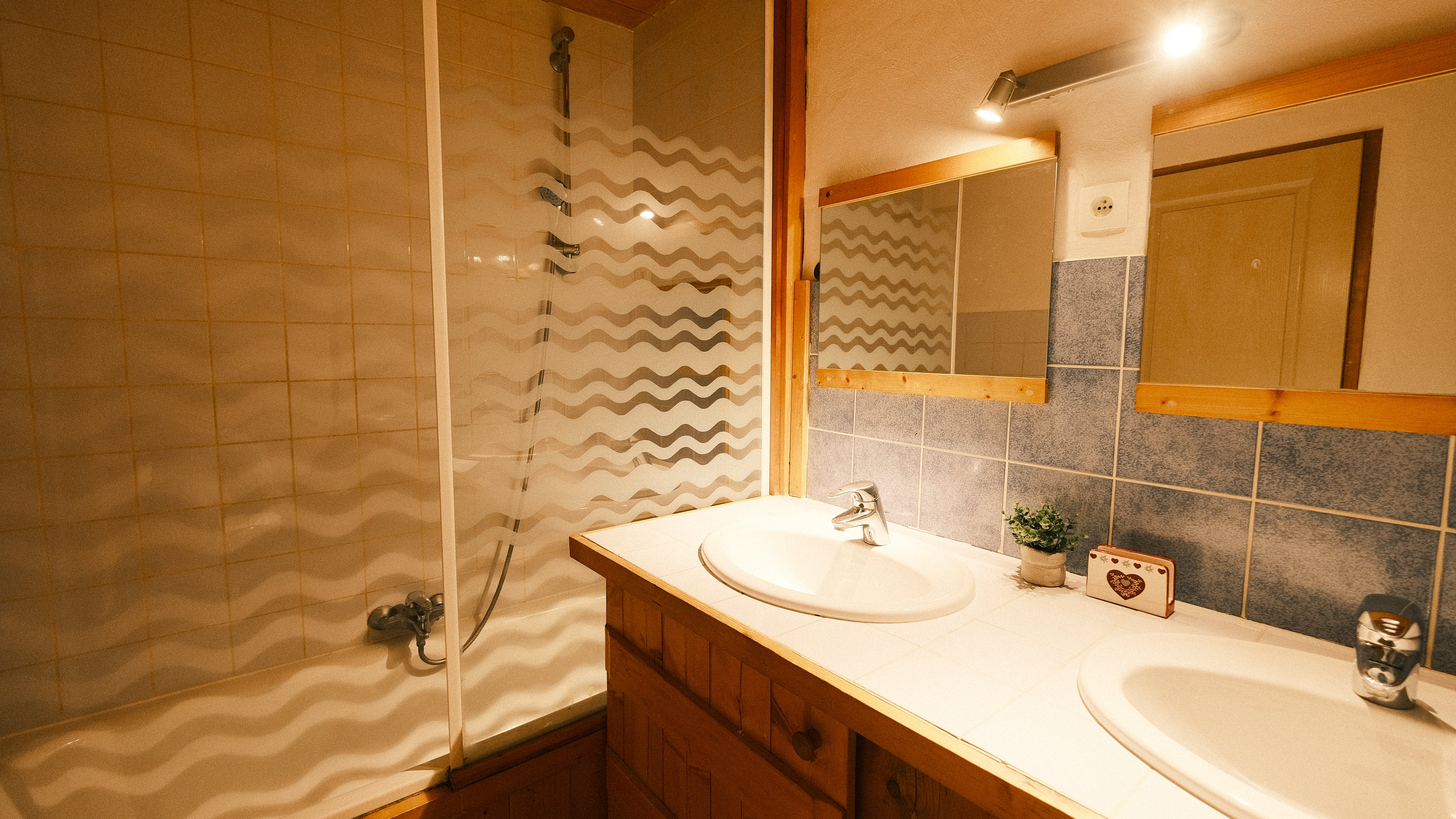 Salle de bain avec baignoire