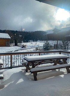 Vue terrasse hiver