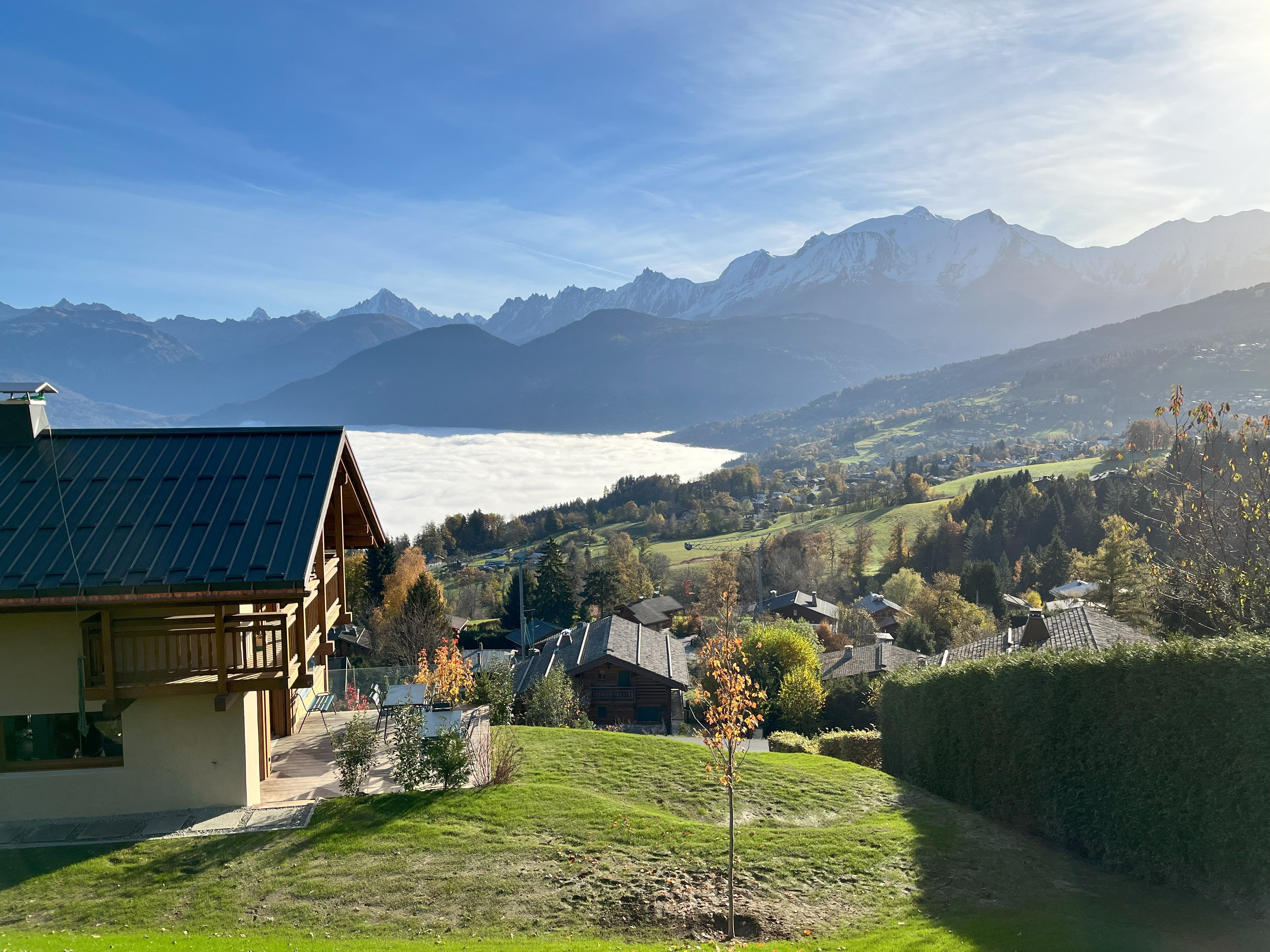 Chalet neuf Combloux / Megève avec vue panoramique sur le Mont-Blanc 10-12 personnes / Sauna & salle de firness