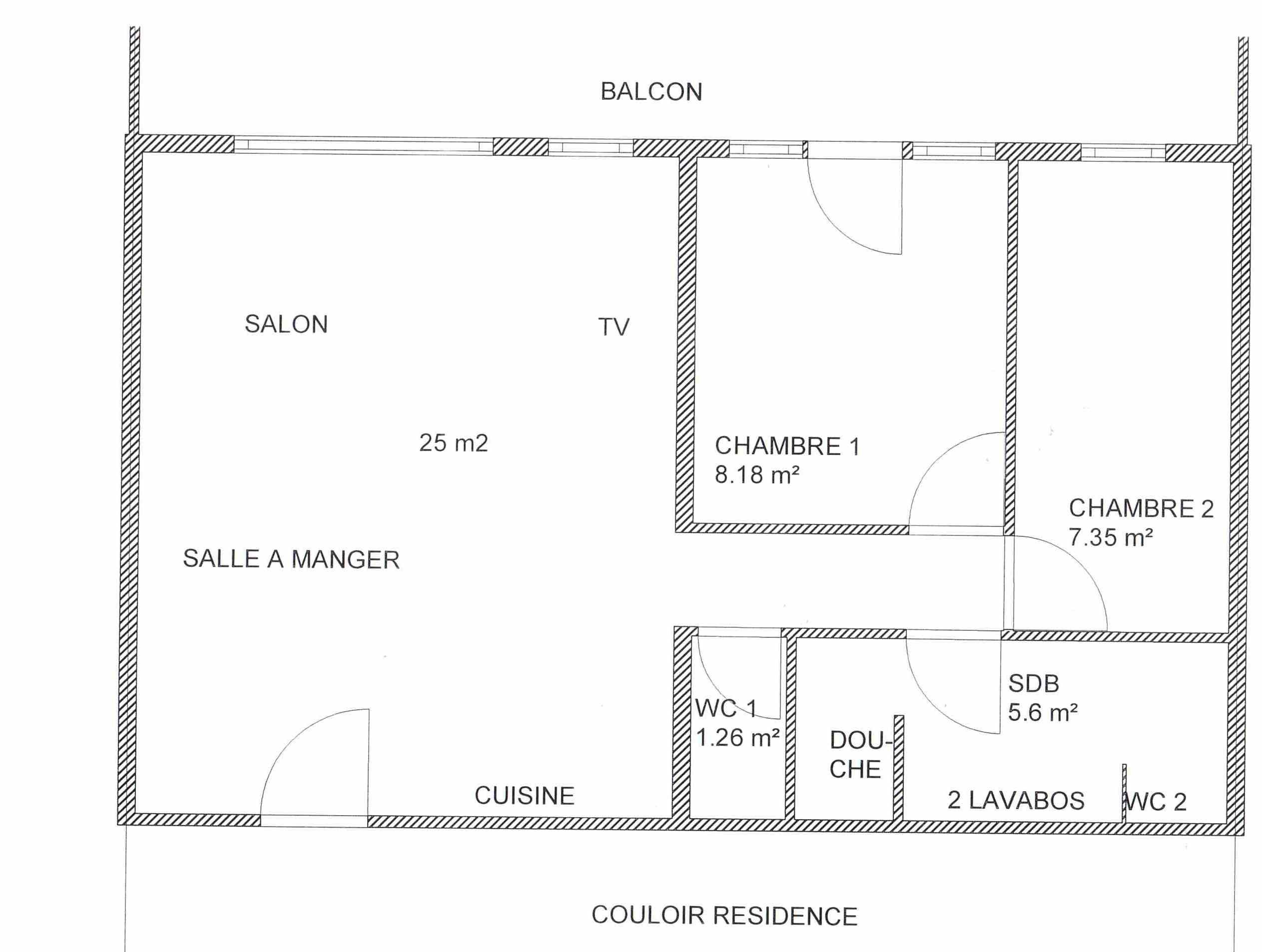 Plan de l'appartement