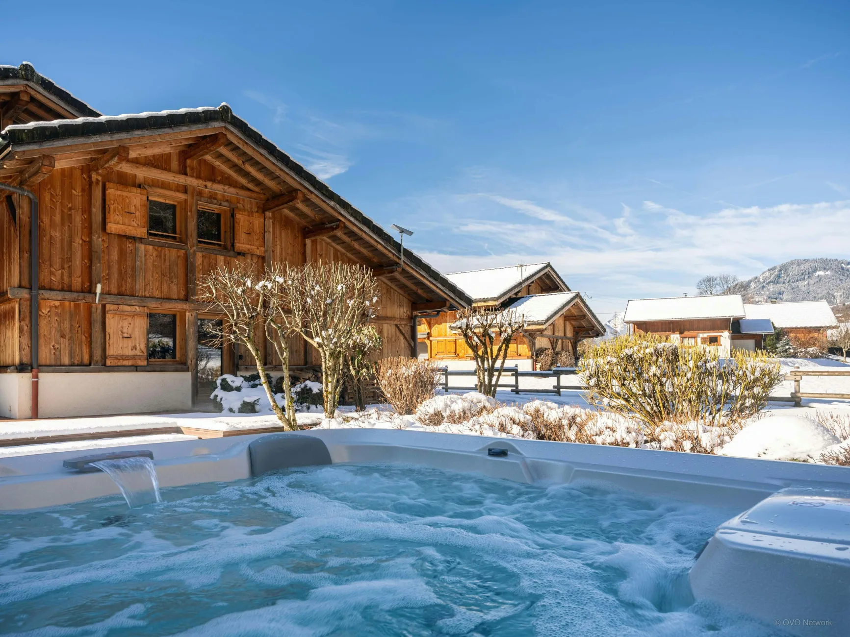 Jacuzzi & vue d'hiver