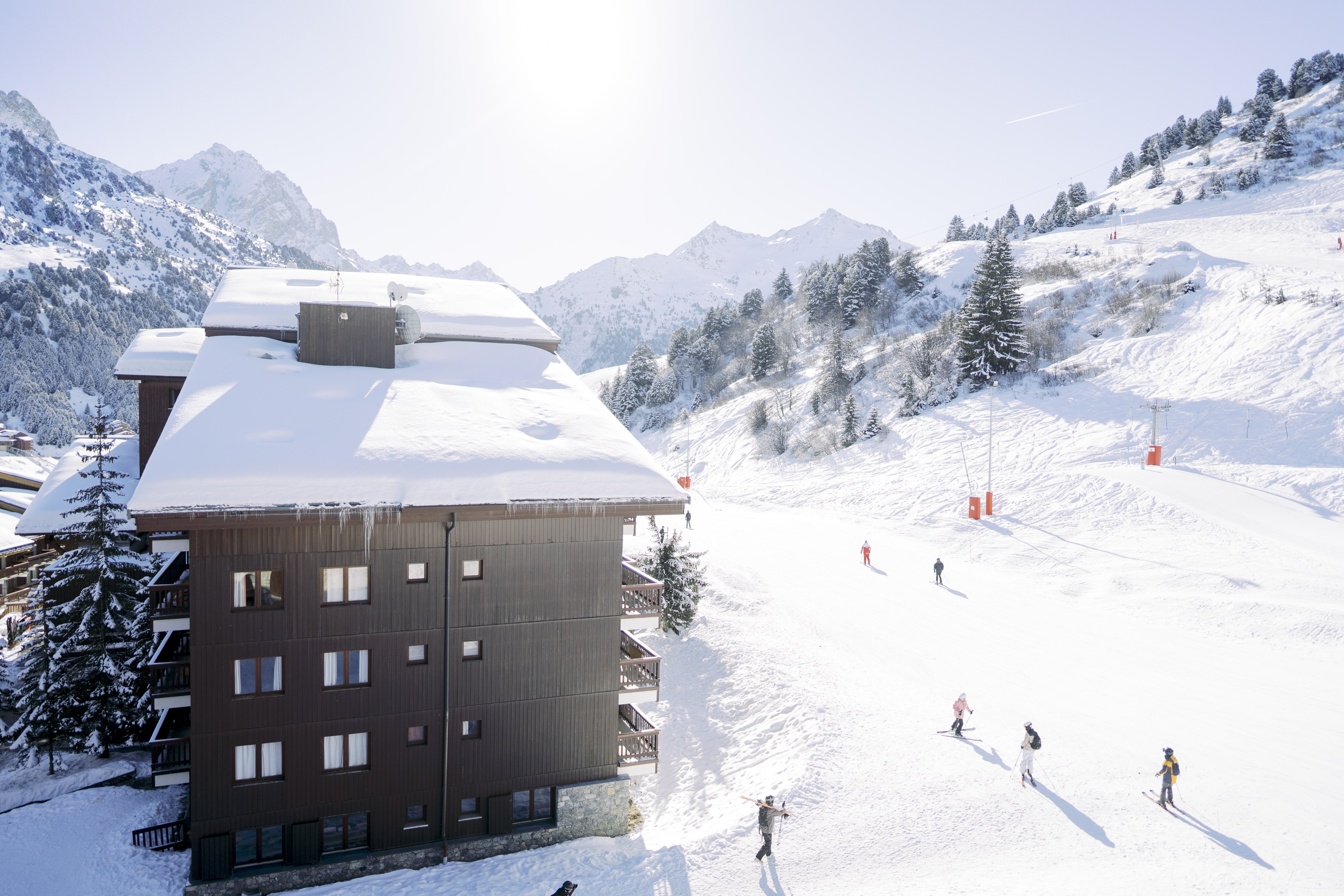La vue sur les pistes depuis le balcon