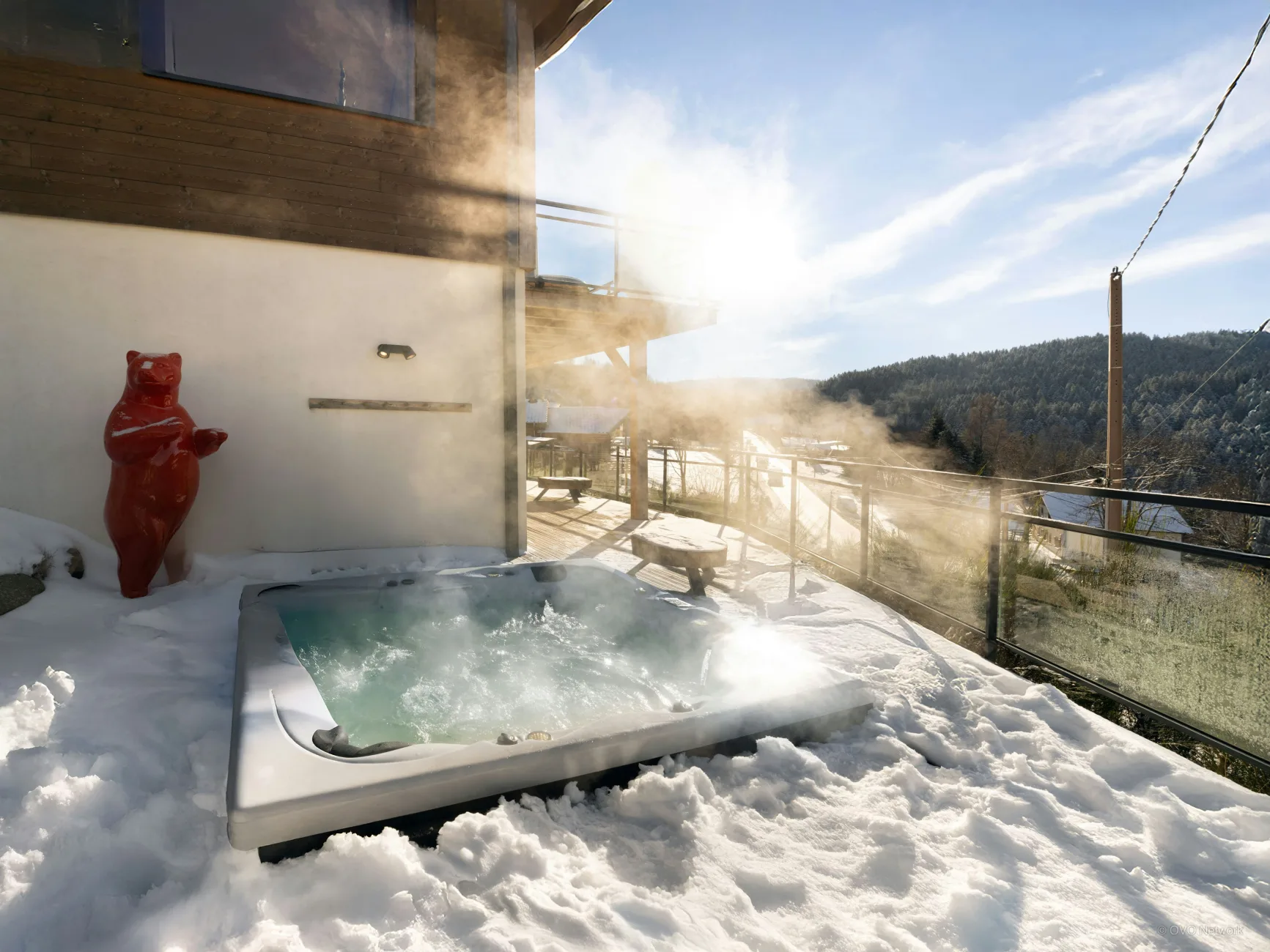 Jacuzzi avec neige