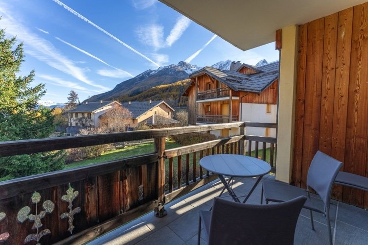 Balcon chambre double: vue été 