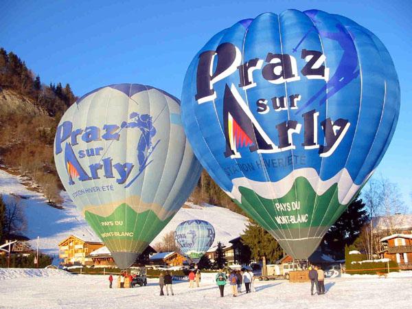 un week end de mongolfiade à praz sur Arly, mi janvier