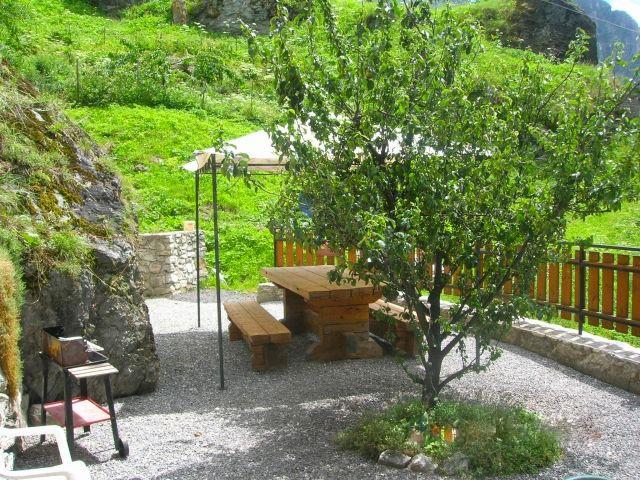 La terrasse privée en été