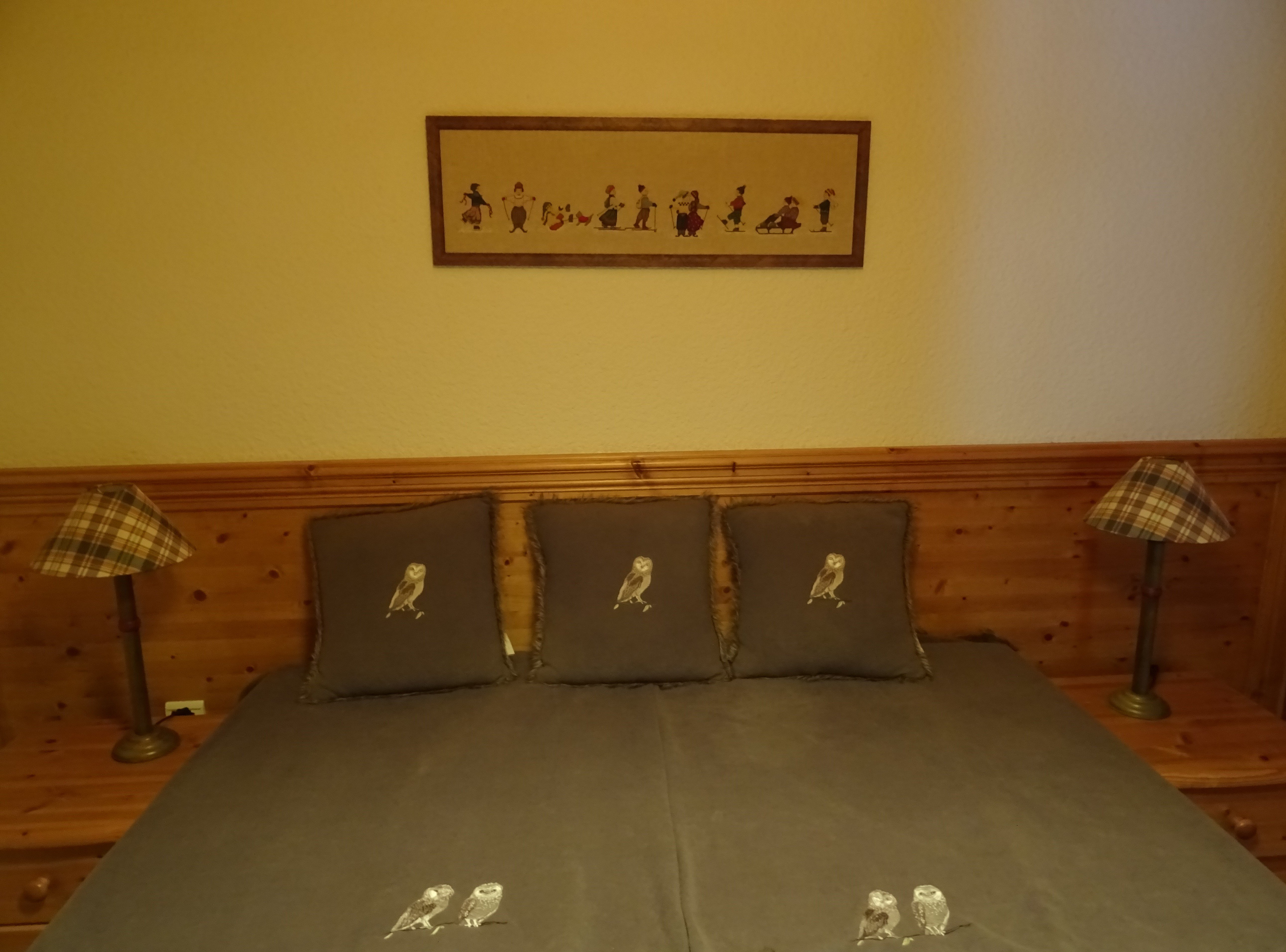 Chambre 1    1 lit de 160   Grand placard   Fenêtre à l ouest