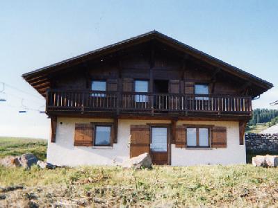 Eté : chalet plein Sud.