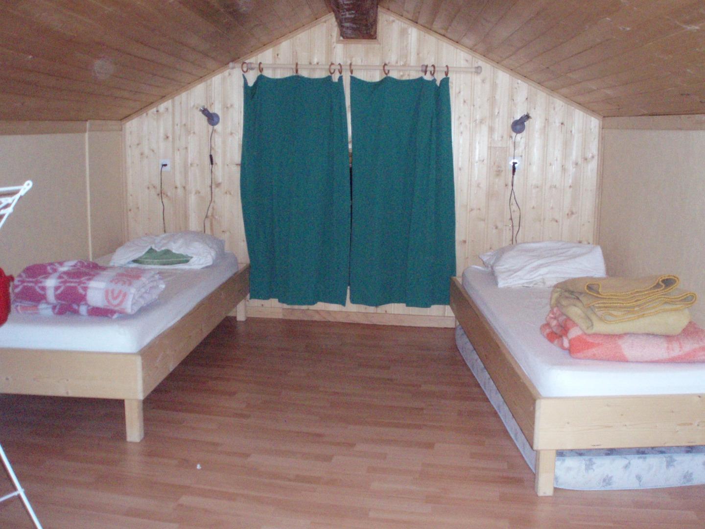 une des chambres mansardé du Momt Blanc
