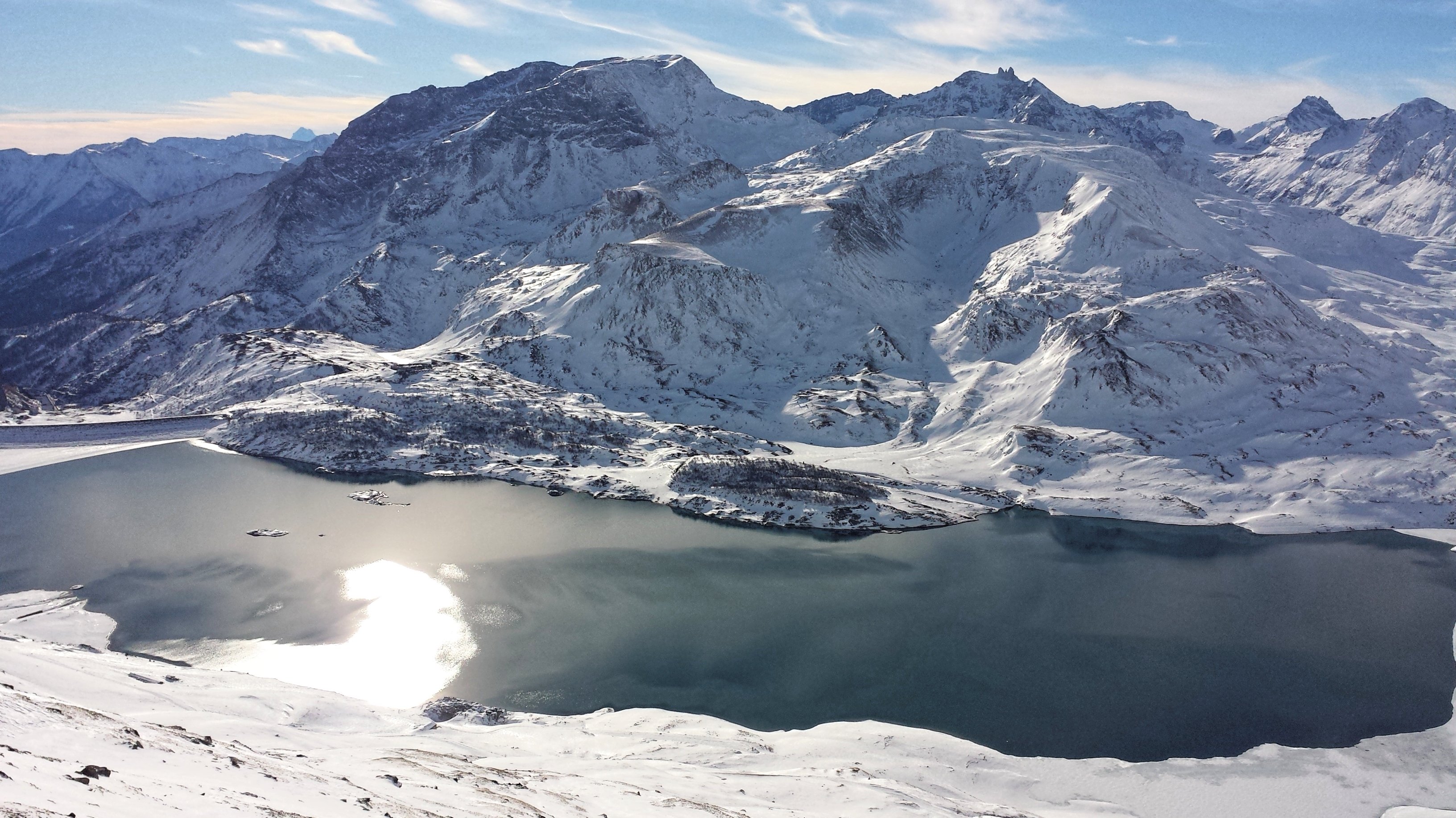 Le lac du Mont-Cenis à  la frontière avec nos amis italiens 