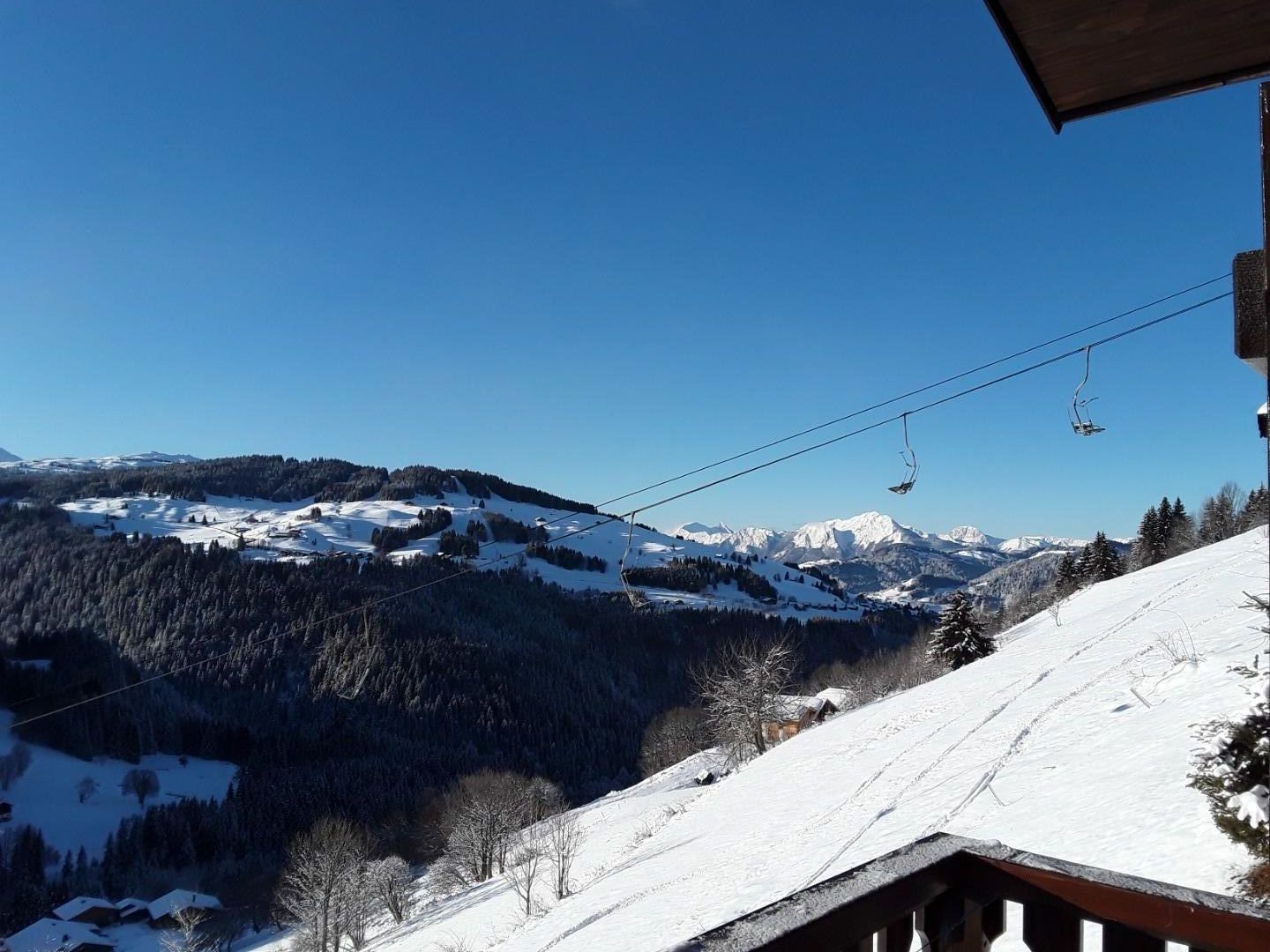 Vue du chalet sur Crest-Voland