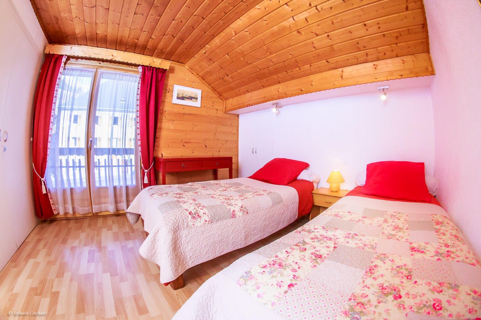 chambre avec 2 lits jumeaux située au 1er étage