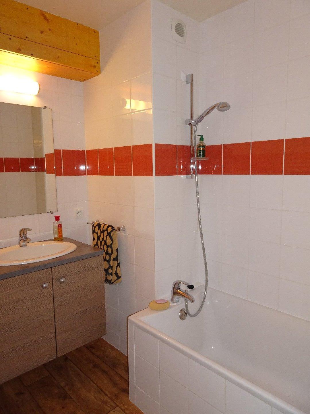 Salle de bain avec baignoire