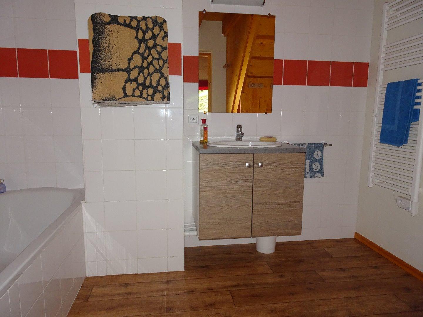 salle de bain avec baignoire
