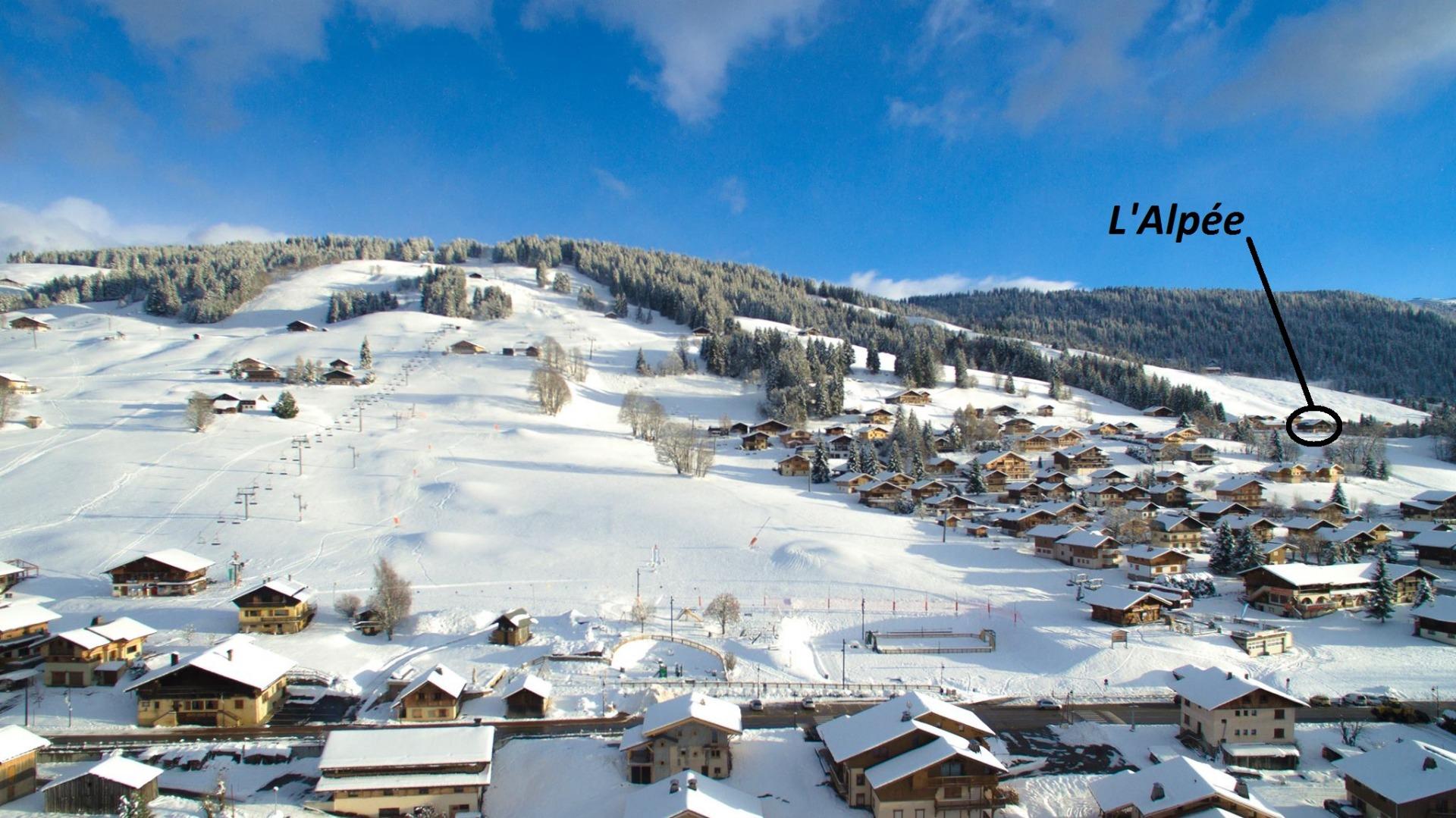 Domaine skiable et chalet