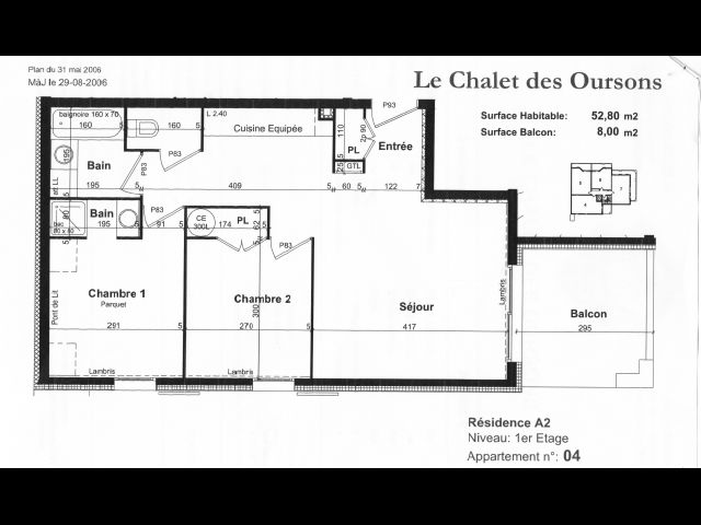 Plan de l'appartement