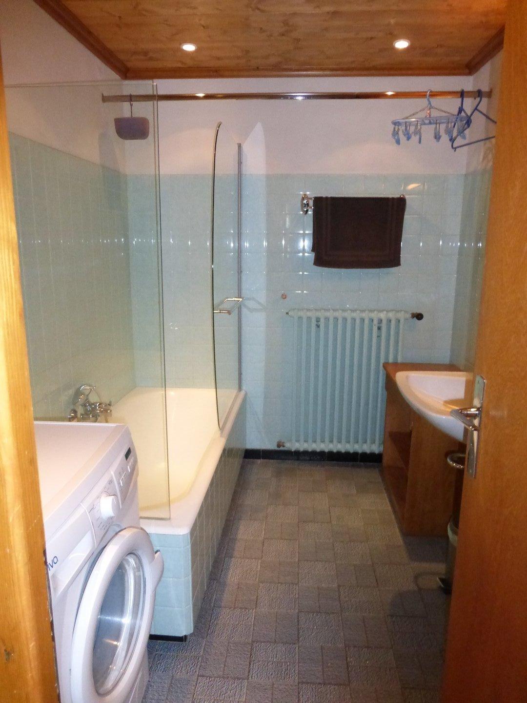 salle de bain, lave linge