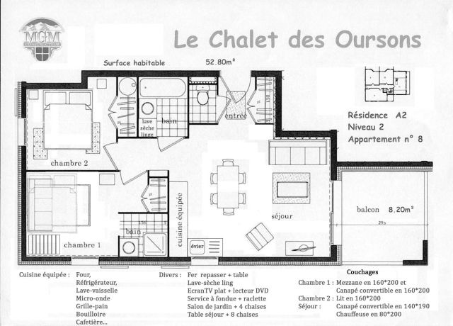 Plan de l'appartement
