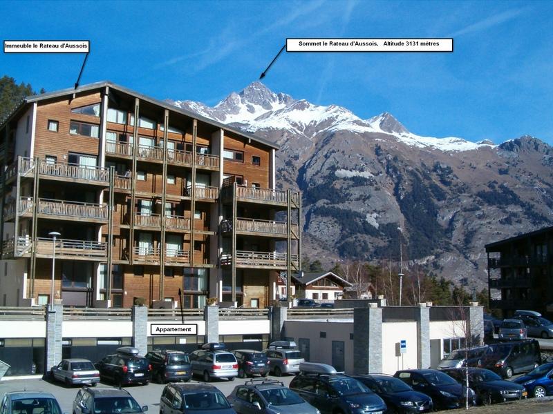 Vue sur notre immeuble "Le Rateau" avec la position de la terrasse de notre appartement.