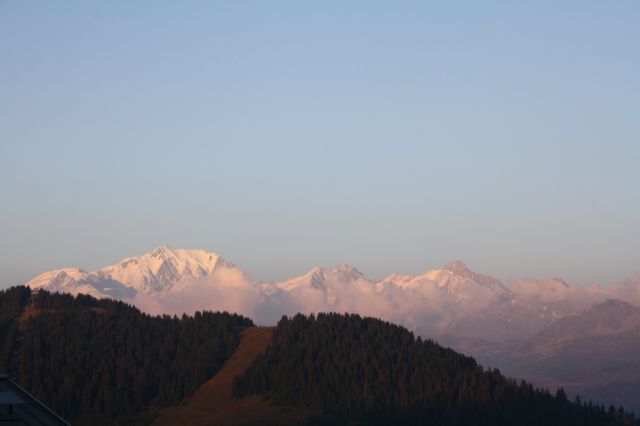 Vue sur Mont Blanc depuis les balcons