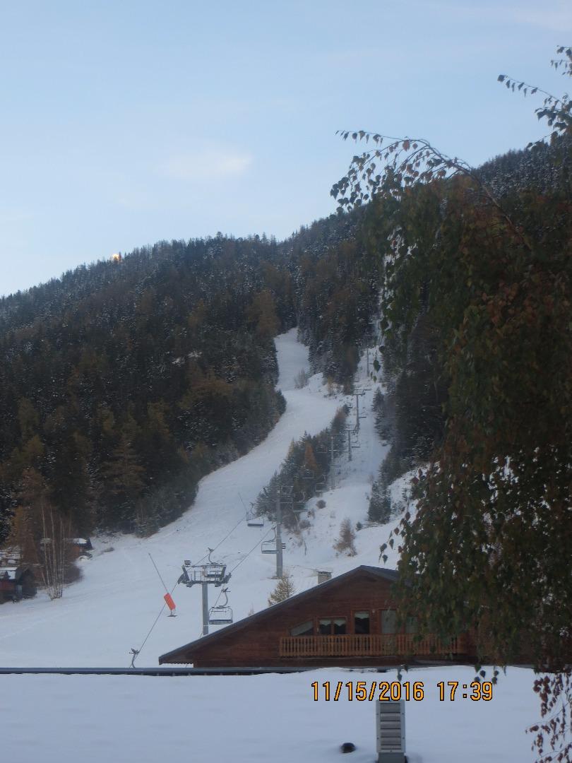 les pistes vue du balcon