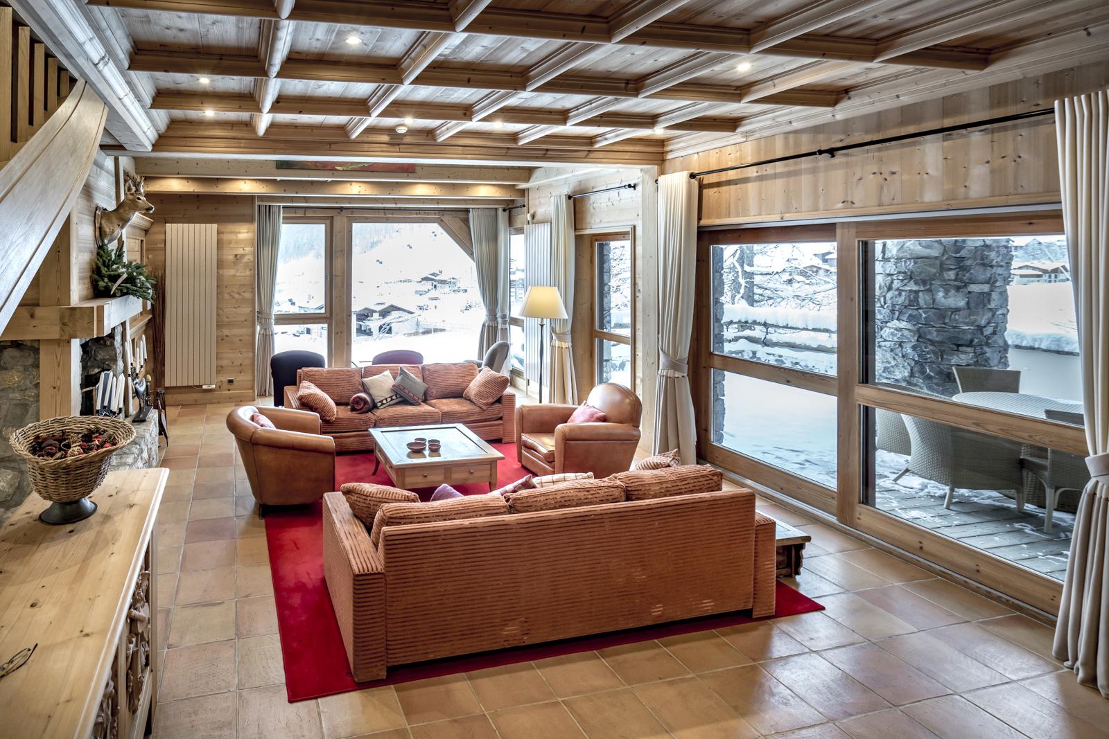 Salon avec vue sur  Val d'Isère
