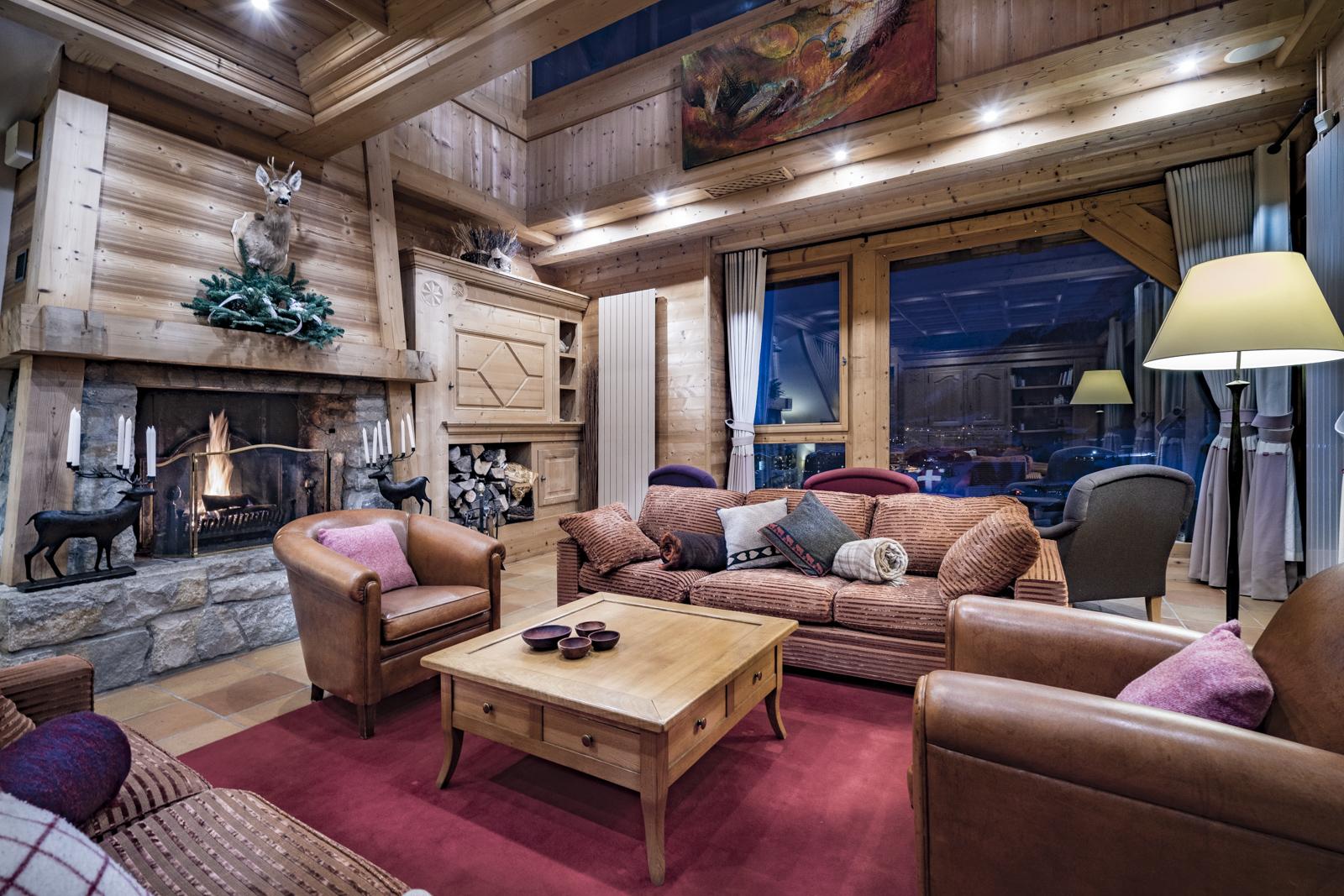 Salon avec une vue exceptionnelle sur  Val d'Isère
