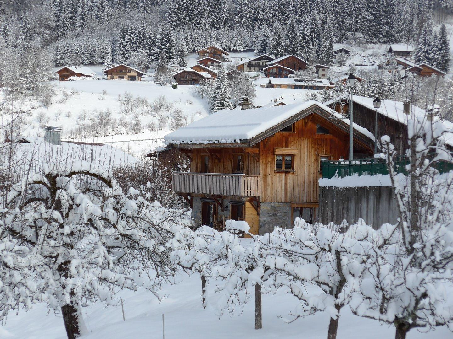 Le chalet, de loin.