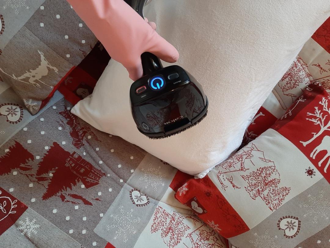 Un des protocoles en plus Désinfection des coussins, oreillers et tissus ameublement au nettoyeur vapeur 100° tuant 99 % des virus 