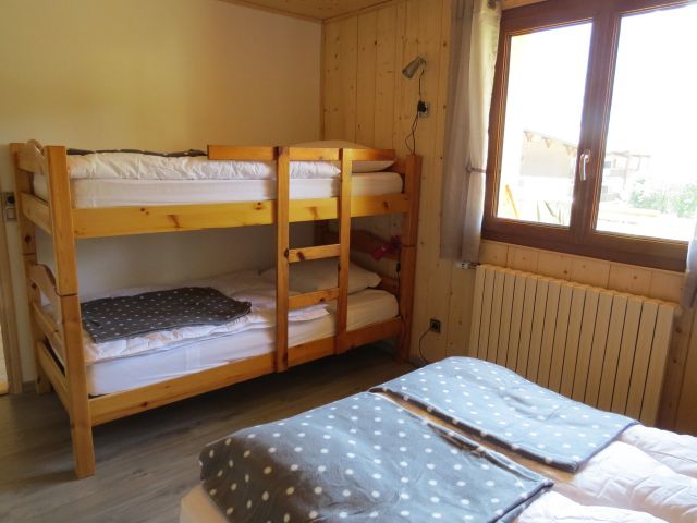 lits superposés dans la chambre 1
Taille d'un lit : 140x190
Prévoir le drap housse pour un lit de cette taille et la housse de couette doit faire 140x220.
Les oreillers font 65x65
