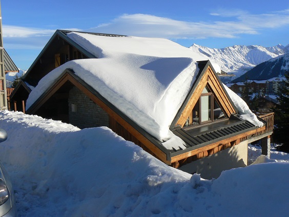 Vue du chalet l'hiver