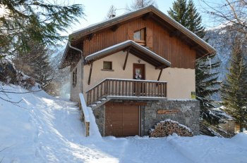 Face avant du chalet "Les marmottes"