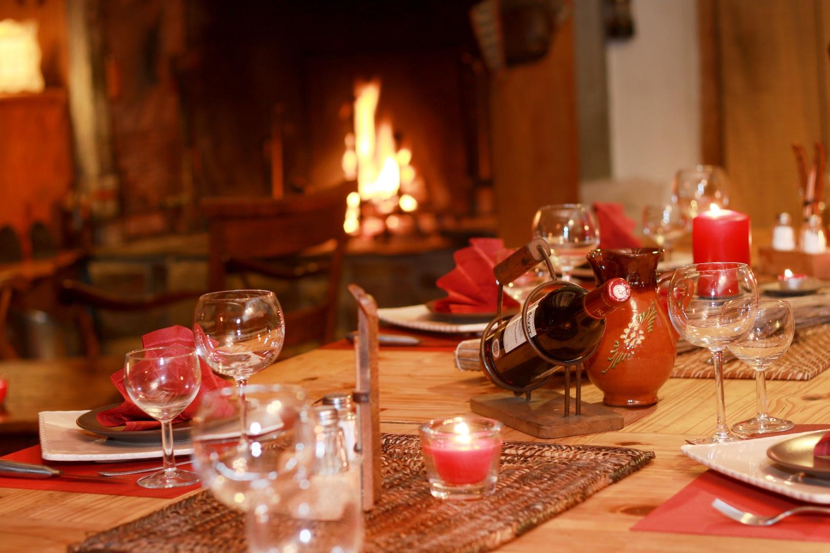 Diner au coin du feu