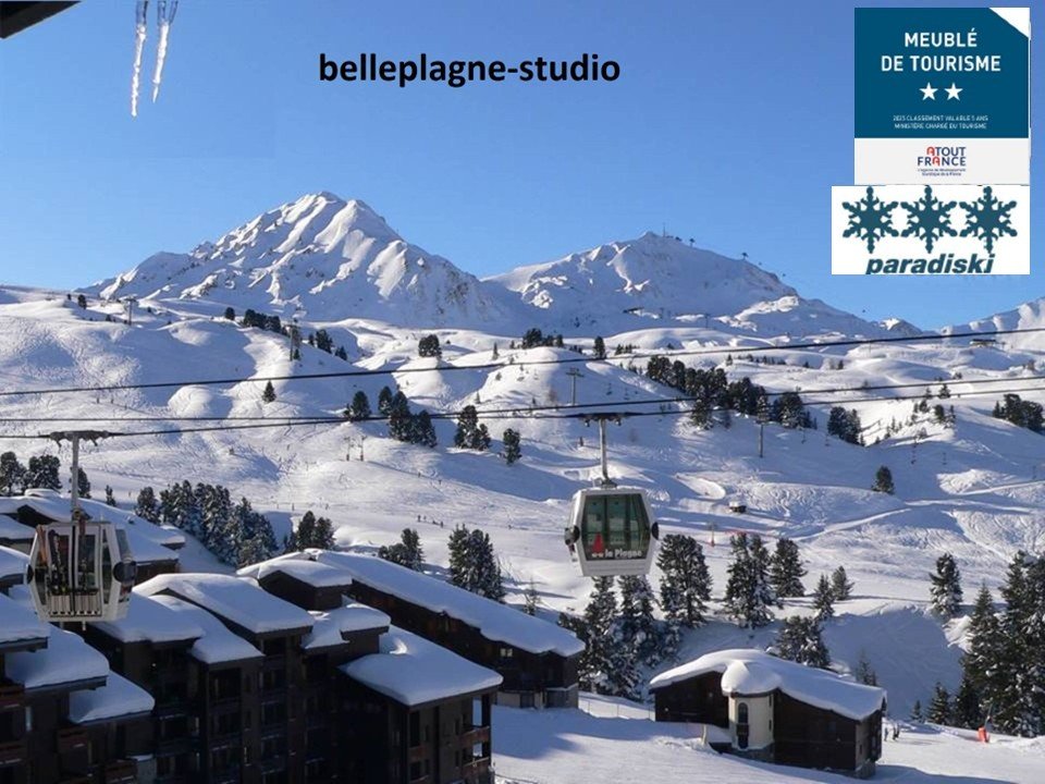 Appartement classé 2 étoiles tourisme et 3 cristaux paradiski avec vue sud-ouest imprenable sur la montagne