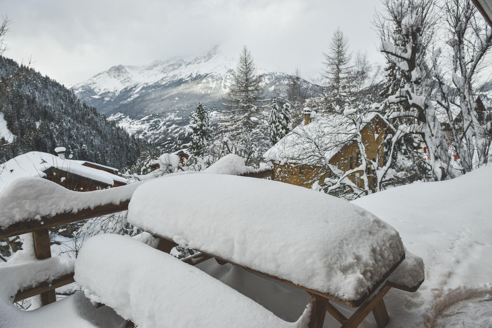 Terrasse en hiver