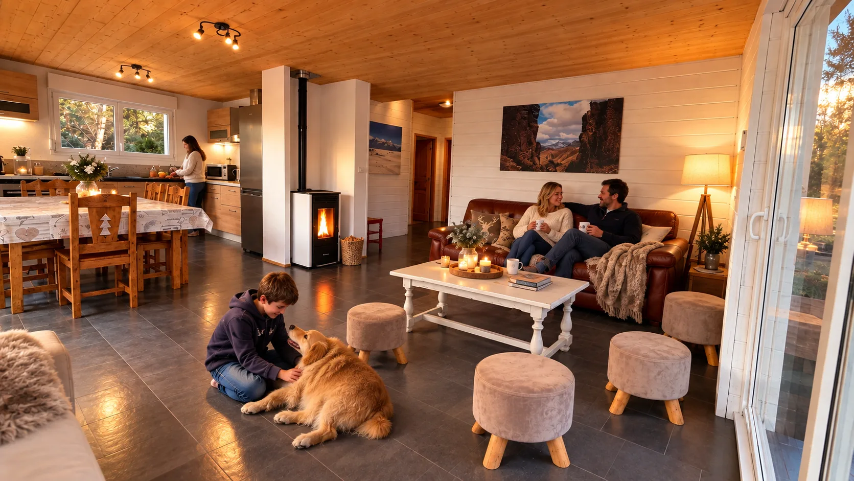 CHALET NEUF  SPACIEUX - AU CALME - SAUNA - AIRE/JEUX - PETANQUE - BELLE VUE MONTAGNE - PROCHE LA BRESSE - GERARDMER