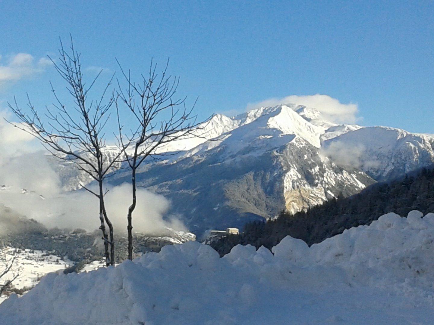 Vue des pistes de ski