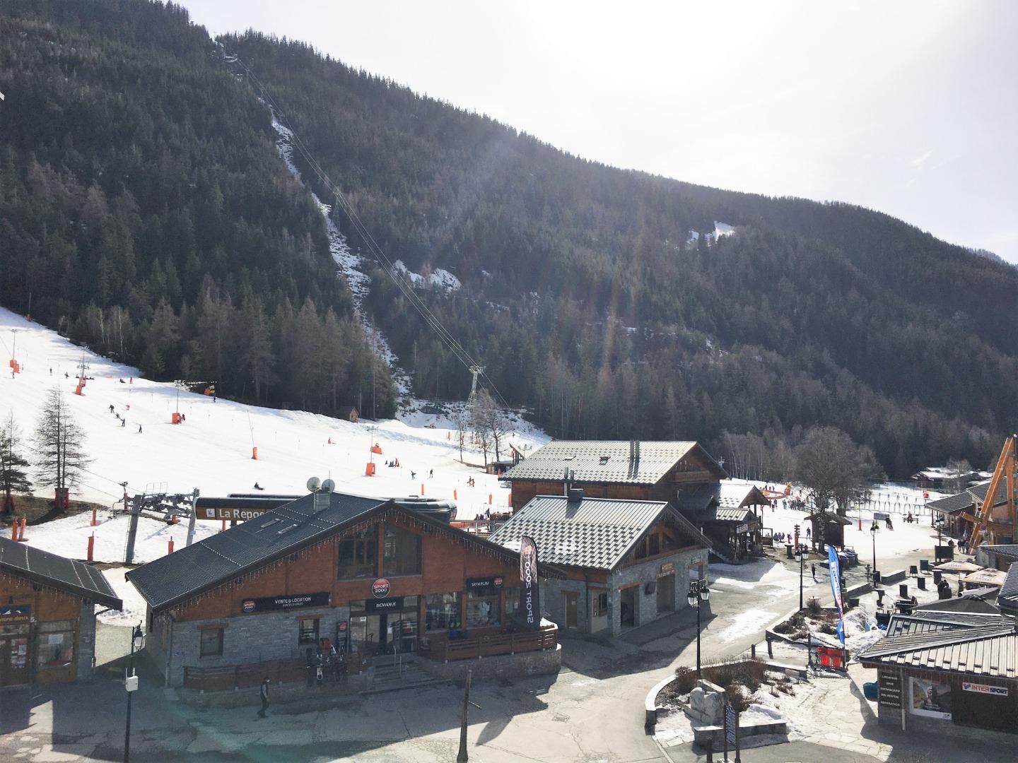 Vue depuis le balcon l'hiver